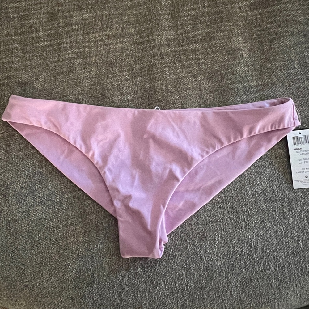 RVCA Lavender Cheeky Bikini Bottoms. Size L